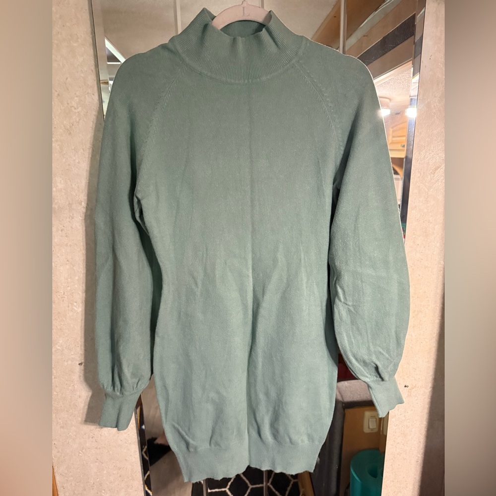 Sage Long-Sleeve Sweater Dress